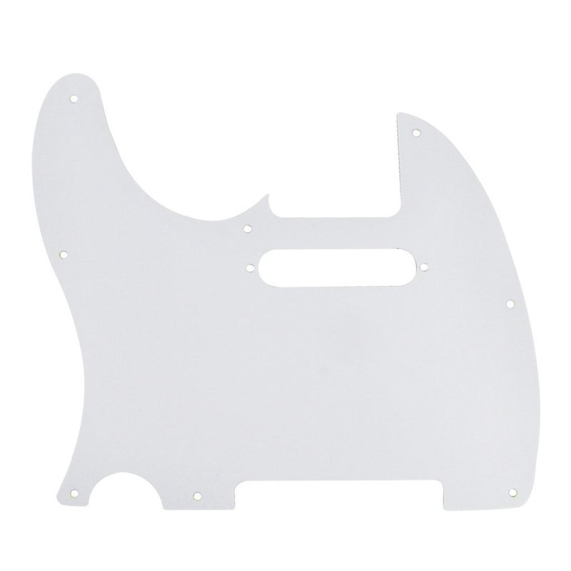 FLEOR 8 Hole TL Pickguard Scratch Plate with Pickguard Screws Set Fit USA/MX Standard TL Style Pickguard Replacement, 4Ply White Pearl - Image 5